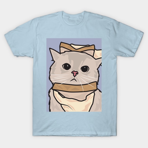 Cat an idiot sandwich T-Shirt by crissbahari